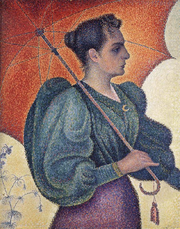 woman with a parasol, Paul Signac